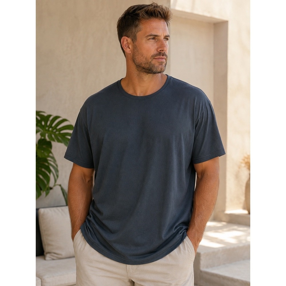 BYLT Drop-Cut LUX Tee Men's XL Charcoal Gray Short Sleeve Stretch